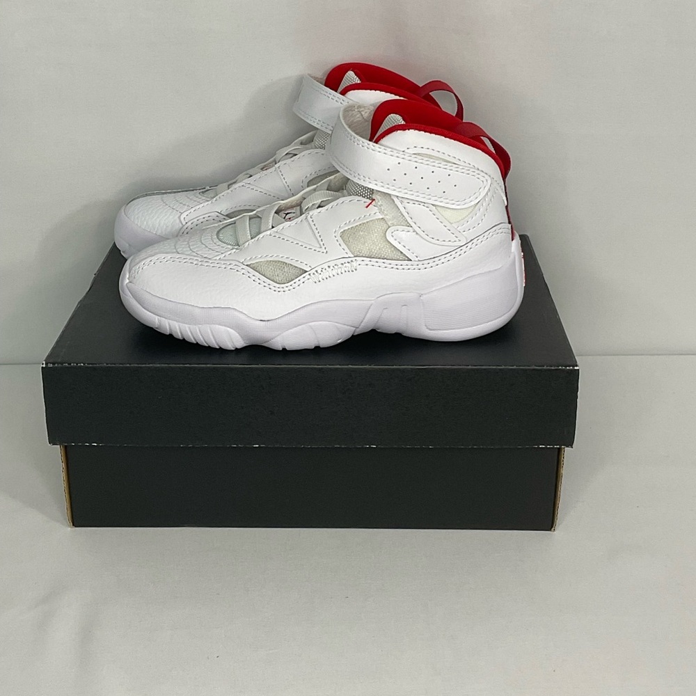 White and Red Jumpman Two Trey Sneakers - size 11c - Picture 5 of 11